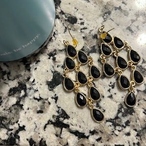 Black and gold earrings